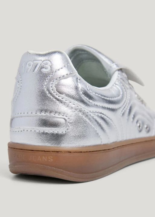 Zapatillas de piel metalizadas PEPE JEANS