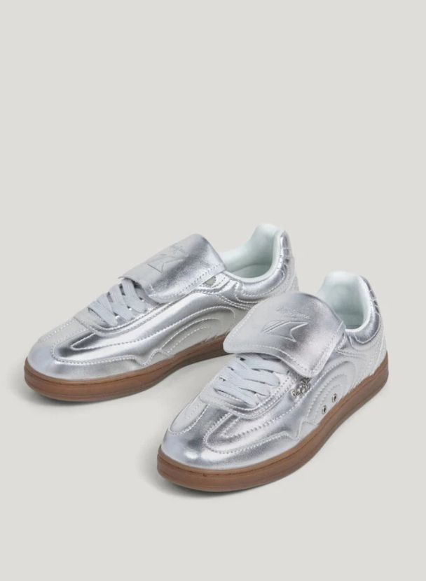Zapatillas de piel metalizadas PEPE JEANS