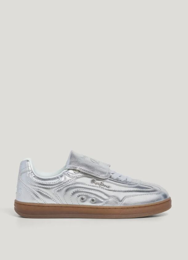 Zapatillas de piel metalizadas PEPE JEANS